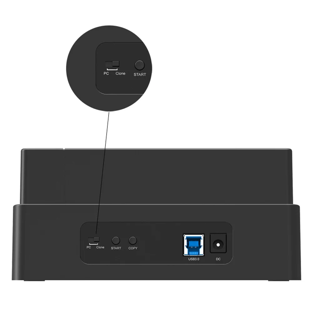 ORICO Estación de acoplamiento HDD de 3/4 bahías con clon sin conexión SATA a estación de acoplamiento HDD USB 3,0, compatible con copia sin conexión HDD de 2,5/3,5 pulgadas - imagen 5
