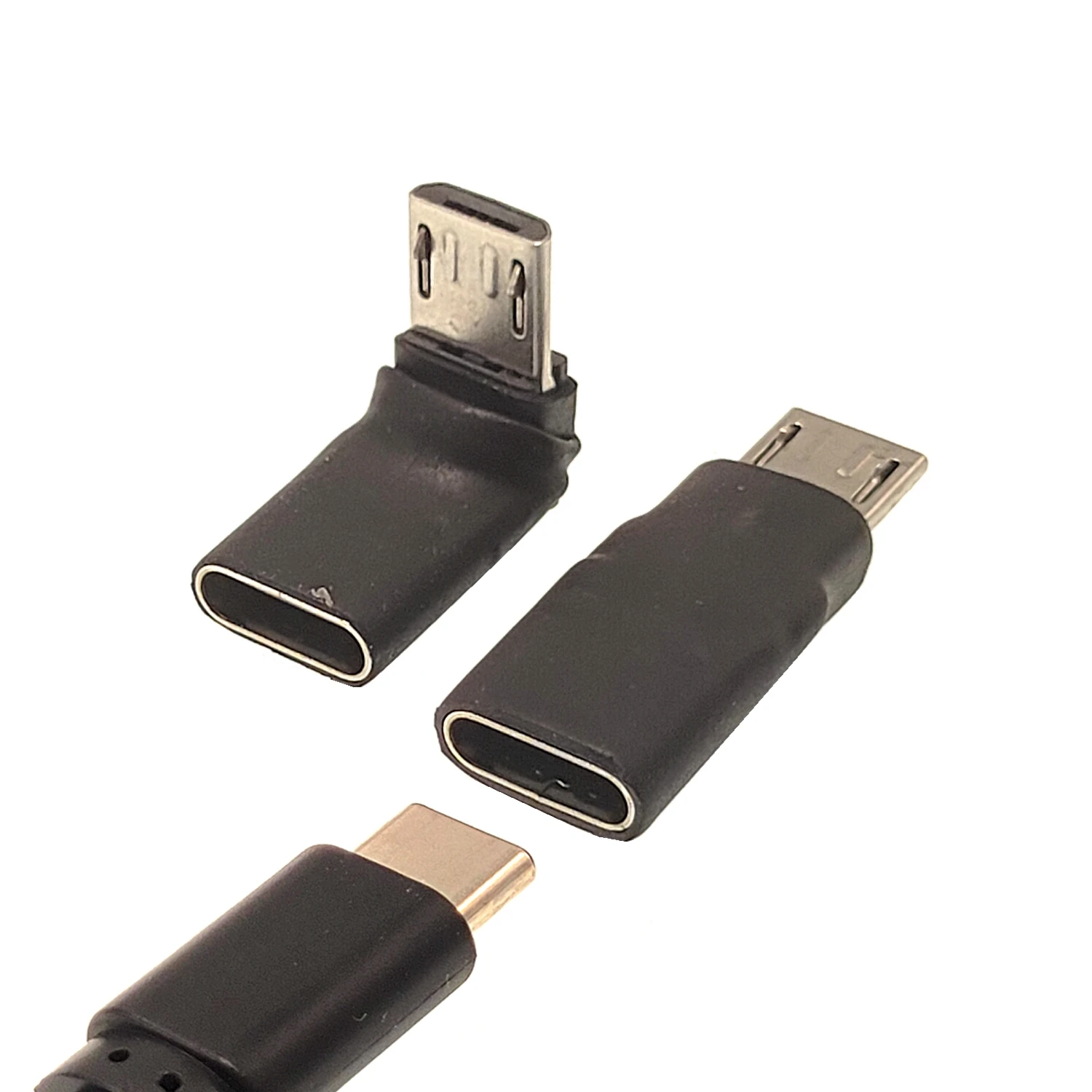 Adaptador Up bend tipo C hembra a Micro USB Android macho para convertidor de teléfono móvil V8, cargador, transmisión de datos - imagen 5