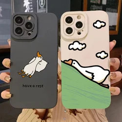 Funda Silicona iPhone 16 / 15 / 14 / 13 Pro Max Pato Antigolpes