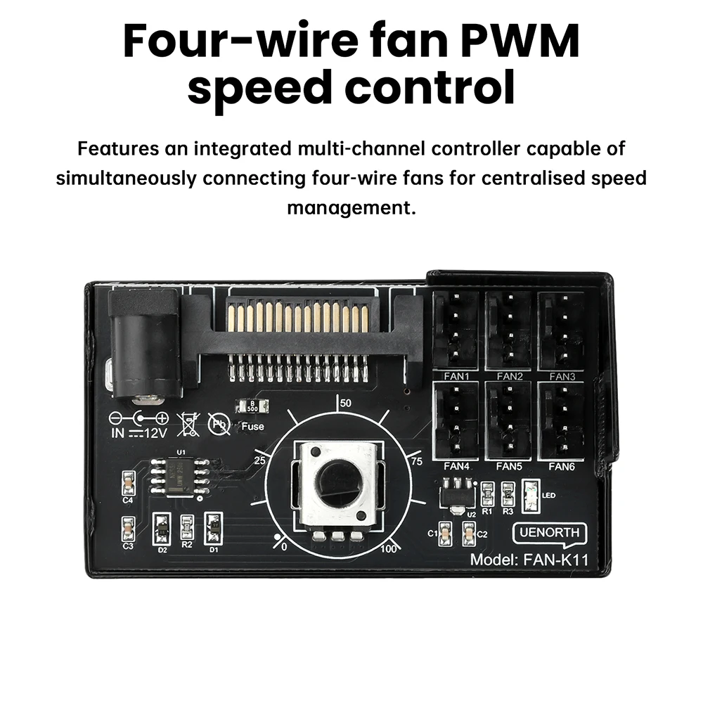 Controlador de velocidad del ventilador del ordenador, concentrador de alta potencia, controlador de potencia Sata DC, Control de velocidad del ventilador del servidor, regulación de velocidad PWM - imagen 2