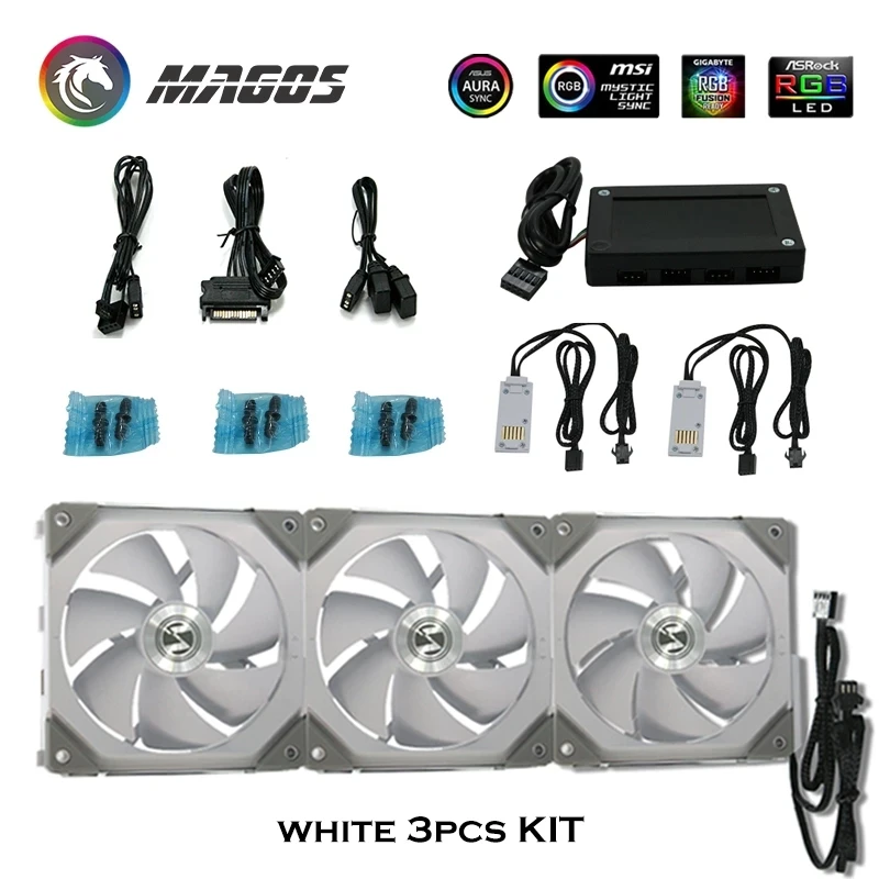 LIANLI UNI FAN SL120 AL120 Kit de ventilador Cable sin cables Módulo de ensamblaje Cable L-Connect Software Control Módulos de cables designados - imagen 5