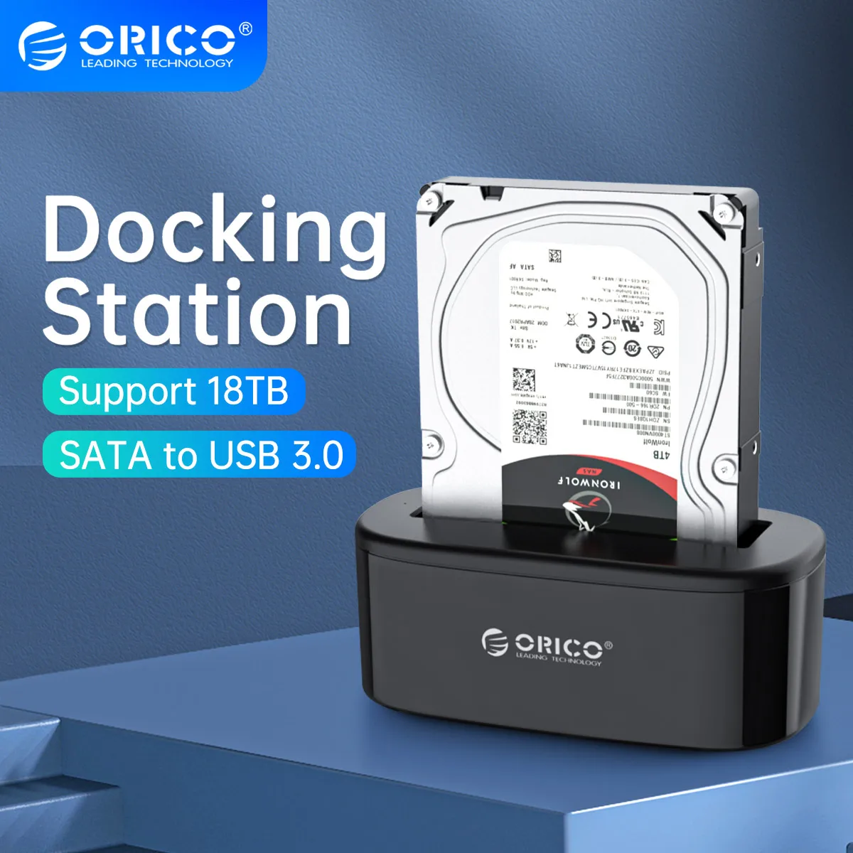 ORICO USB 3.0 SATA Docking - Vista principal de la estación de conexión