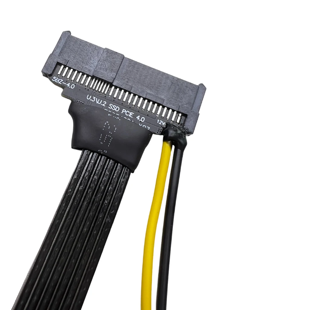 Cable adaptador SSD M.2 a U.2 U.3 de alta velocidad, tarjeta elevadora PCI-E 4,0 GEN4 con fuente de alimentación SATA para SSD M2 NVME 2230 2242 2260 2280 - imagen 4