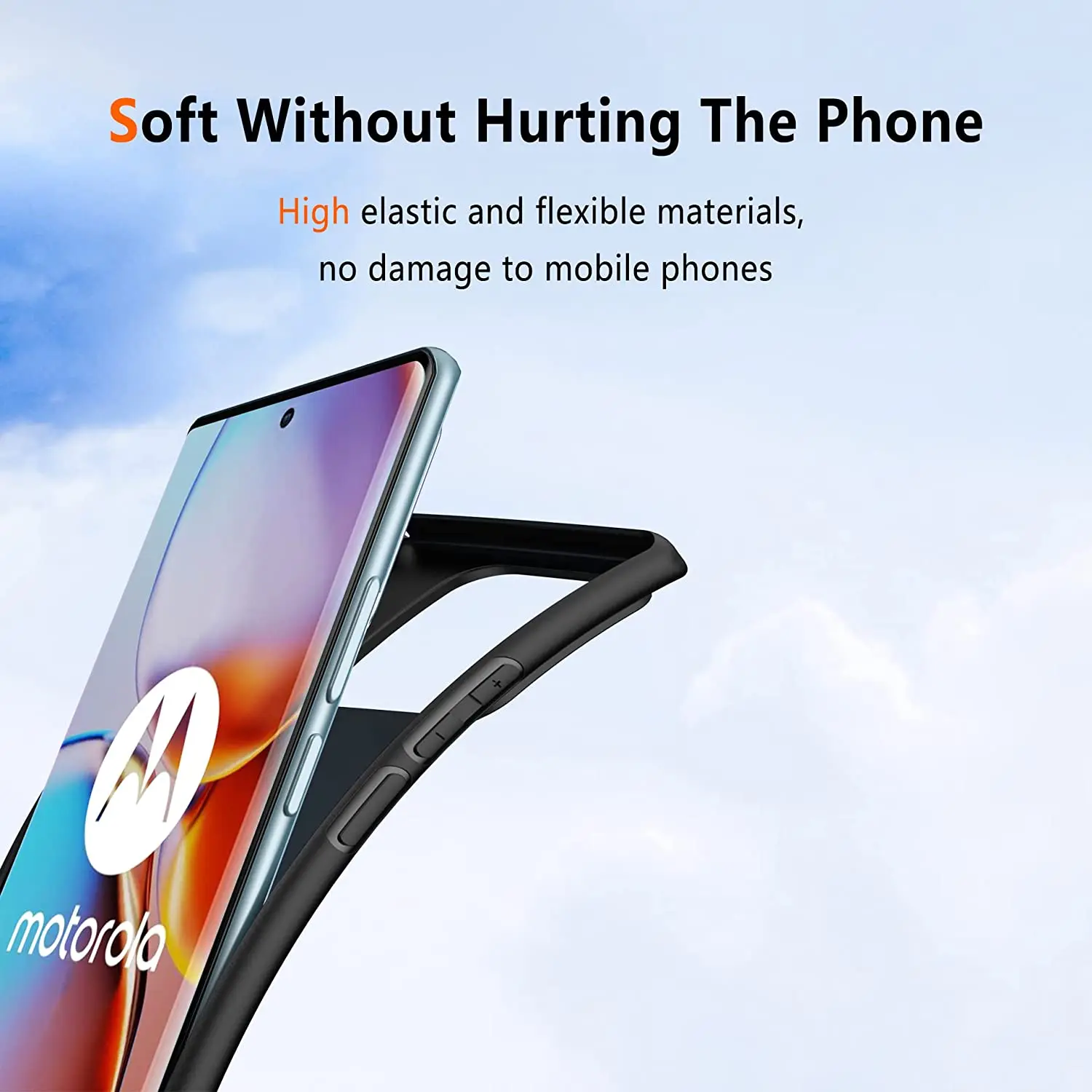 Funda de TPU suave para motocicleta, protector negro mate para Moto Edge 40 Pro Plus X40 X30 30 20 Fusion Lite Neo G72 G52 G51 G13 G42 G32 G73 G60S - imagen 3