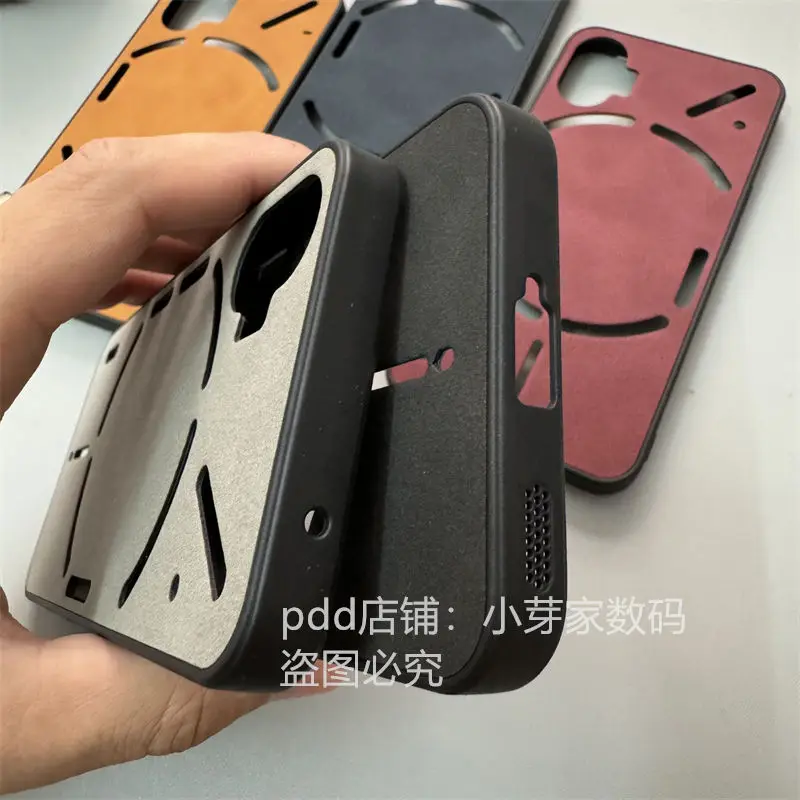 Funda de cuero de lujo para Nothing Phone 2, cubierta trasera para Nothing Phone 2, protección de cámara de silicona a prueba de golpes, Funda de parachoques - imagen 5