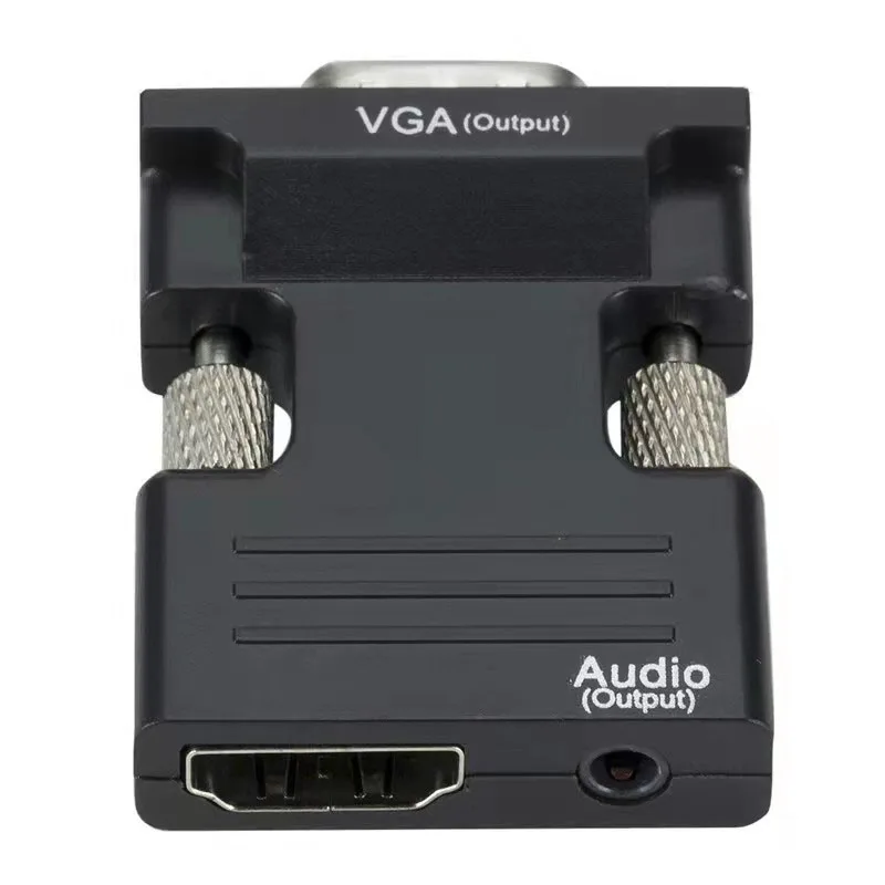 Adaptador convertidor HDMI compatible con VGA, adaptador VGA 1080P, conector de Audio de 3,5 MM para PC, escritorio, portátil a proyector HDTV, Audio y vídeo - imagen 4