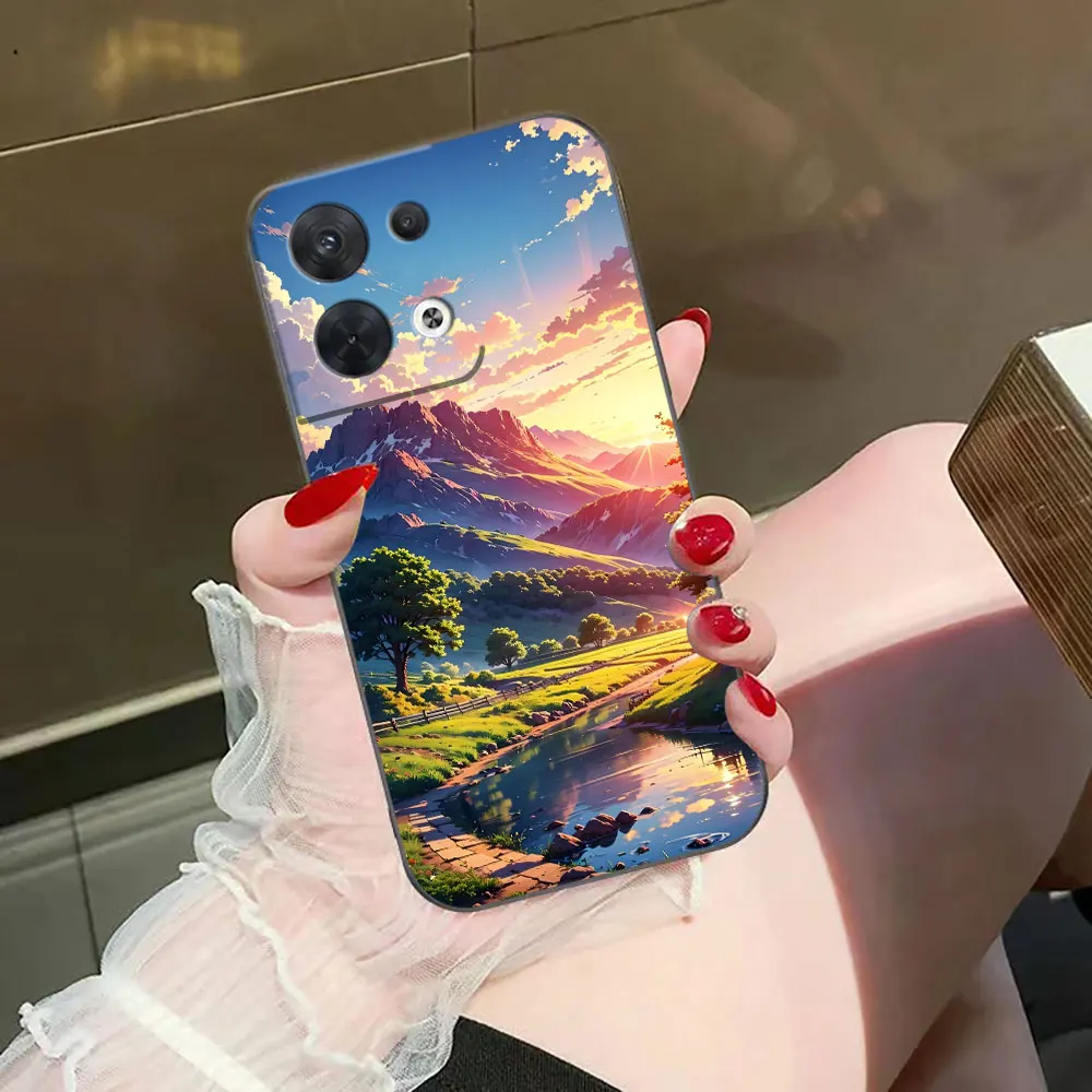 Funda de teléfono con foto personalizada Cloud Mist Flower Sea Path para OPPO RENO 13 13F 12 11 11F 10 8 8T 7 7Z 6 6Z 5 5F 4F 4 F29 funda de silicona - imagen 4