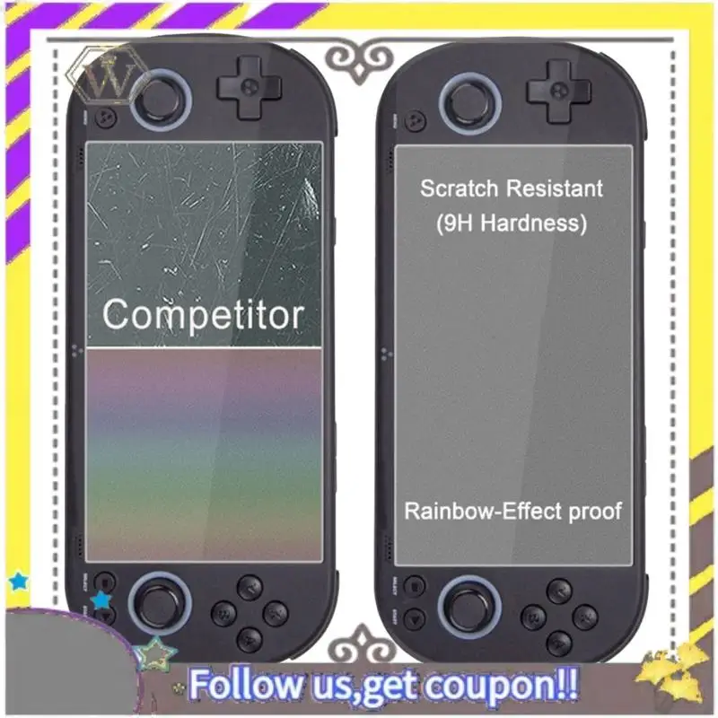 AU33-para consolas de juegos Trimui Smart Pro, película de vidrio templado 9H, Protector de pantalla HD antiarañazos, película protectora de vidrio - imagen 4