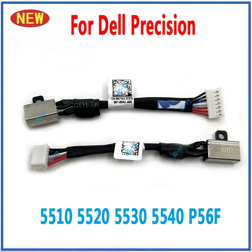 1-10 Uds nuevo Cable de alimentación CC para ordenador portátil para DELL Precision 5510 5520 5530 5540 P56F Cable de DC-IN conector de carga - imagen 2