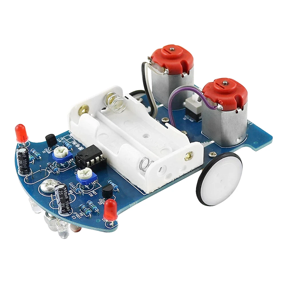 Kit electrónico DIY, línea de seguimiento inteligente, patrulla de inducción automática, Kits de coche Robot inteligente, juguete de enseñanza de experimentos, D2-5 - imagen 5