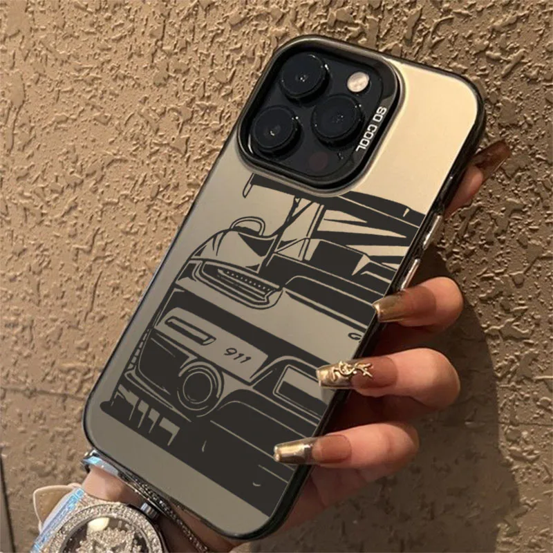 Funda de teléfono con diseño de patrón de coche para Xiaomi 14T Pro Lite 5G 15 14 13 12 13T 12T a prueba de golpes PC + TPU funda protectora de silicona - imagen 3