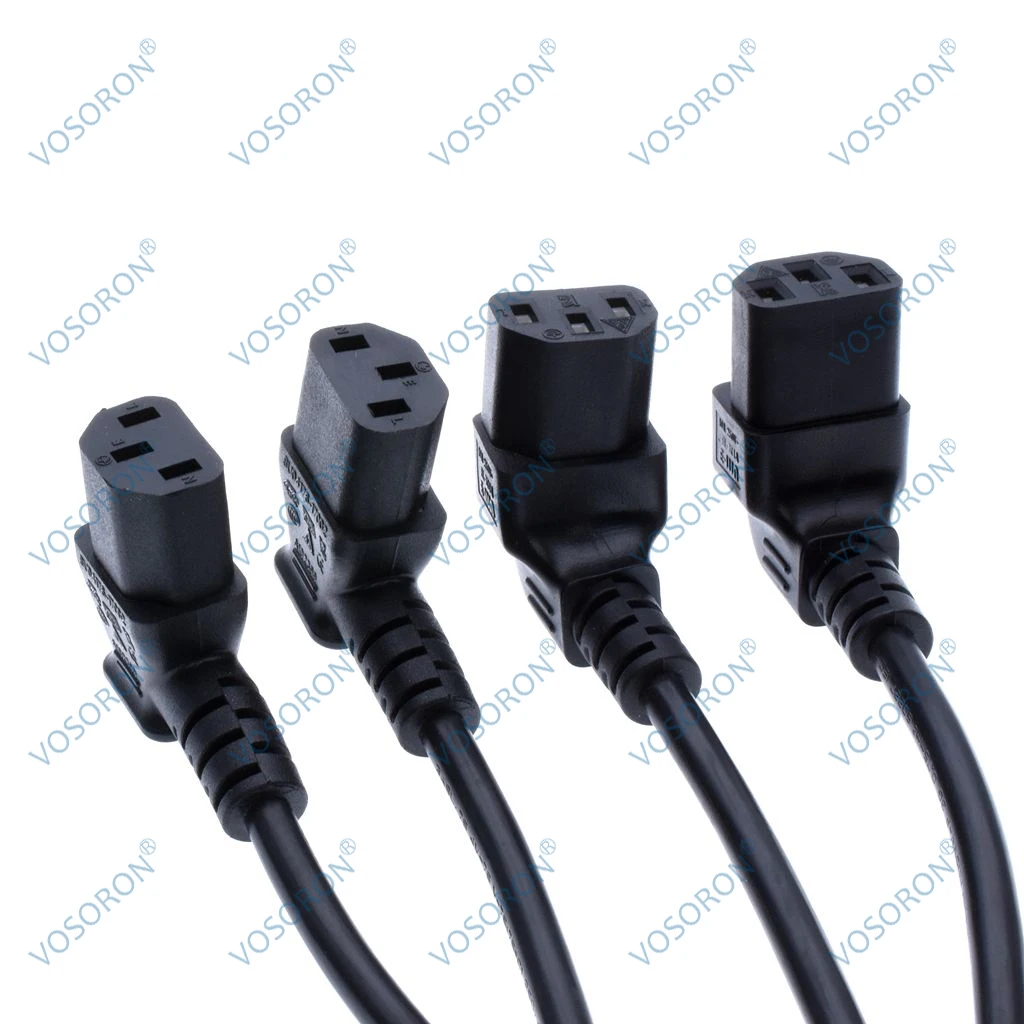 Israel SI-32 Cable de alimentación de ángulo recto PDU hembra IEC C13 con enchufe de 3 pines (arriba/abajo/ángulo izquierdo/derecho) para UPS/PC/Monitor/impresora/TV - imagen 5