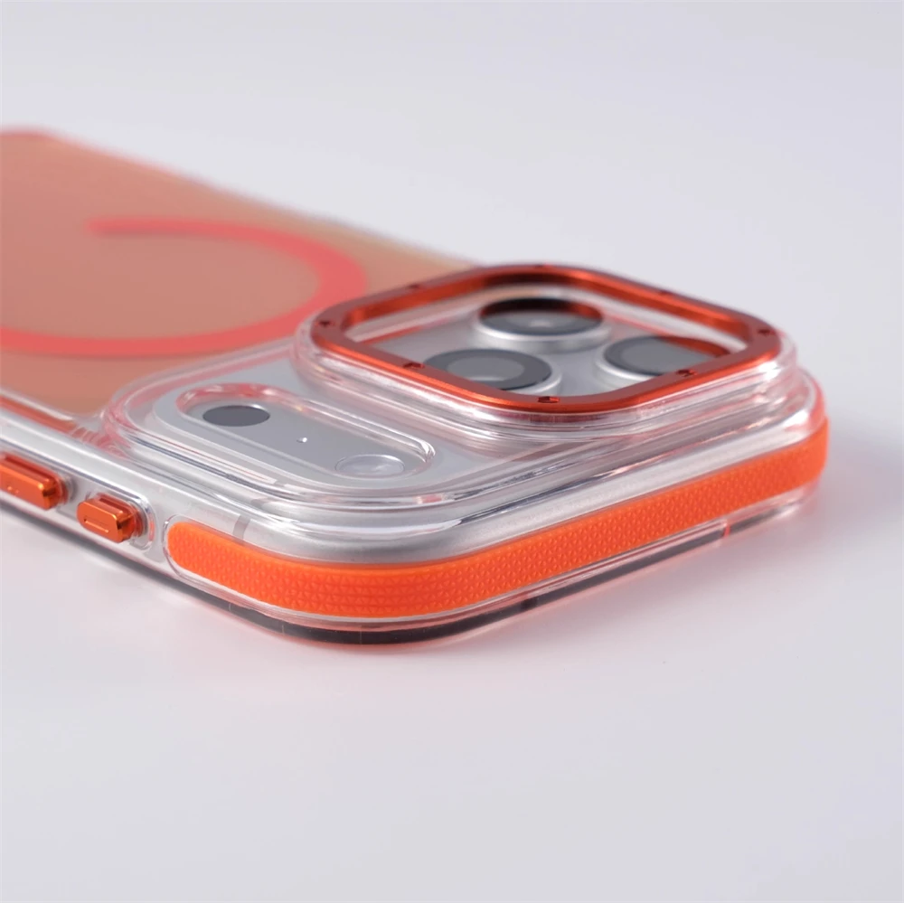 Funda magnética de lujo con gradiente láser mate a prueba de golpes para iPhone 17 Pro Max 16 15 14 Plus 13 12 para cubierta de carga inalámbrica Magsafe - imagen 5