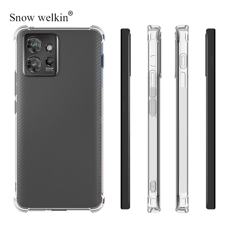 Funda de protección completa para Motorola ThinkPhone, Airbags, Buffer, transparente, suave, TPU, cubierta trasera a prueba de golpes - imagen 3
