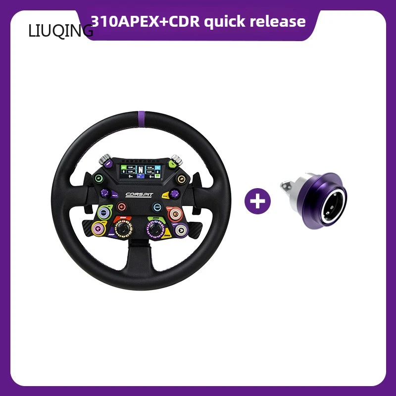 CONSPIT 310 APEX Sim Racing Wheel Volante Fuerza Feedback y LCD de 2,99" + Brida de enchufe de aviación/CDR desmontaje rápido - imagen 4