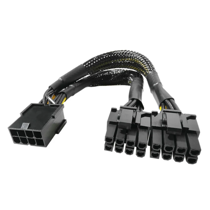Divisor de Cable GPU de cobre puro, 8 pines a doble 8 pines, Cable de conversión hembra a macho, adaptador de Cable de extensión de alimentación para tarjeta gráfica