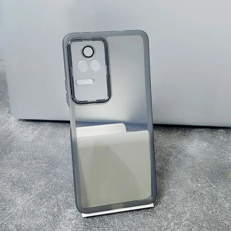 Funda de teléfono con película de lente para Xiaomi Poco F4 GT F4GT 5G, marco de glaseado de silicona suave, cubierta trasera con borde de alta moda