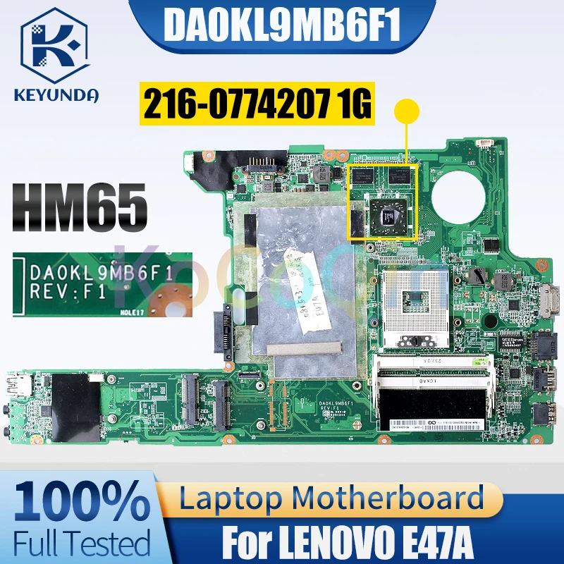 Para placa base de portátil LENOVO E47A DA0KL9MB6F1 HM65 216- 0774207   1G 11S 11013394 Placa base para portátil ZZ 100% probada - imagen 2