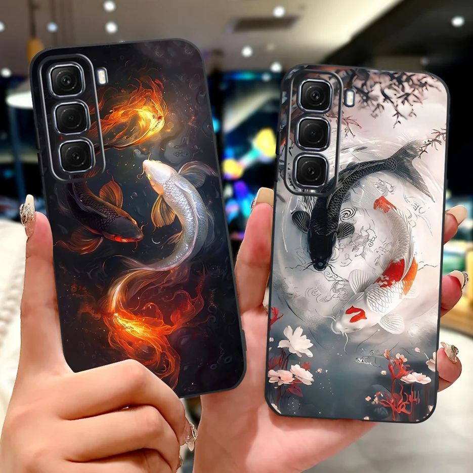 For Infinix Hot 50 Pro Plus Case X6880 Cute Lucky Koi Cover Soft TPU Phone Case For Infinix Hot 50 Hot50 Pro 4G X6881 X6882 Bags - imagen 5