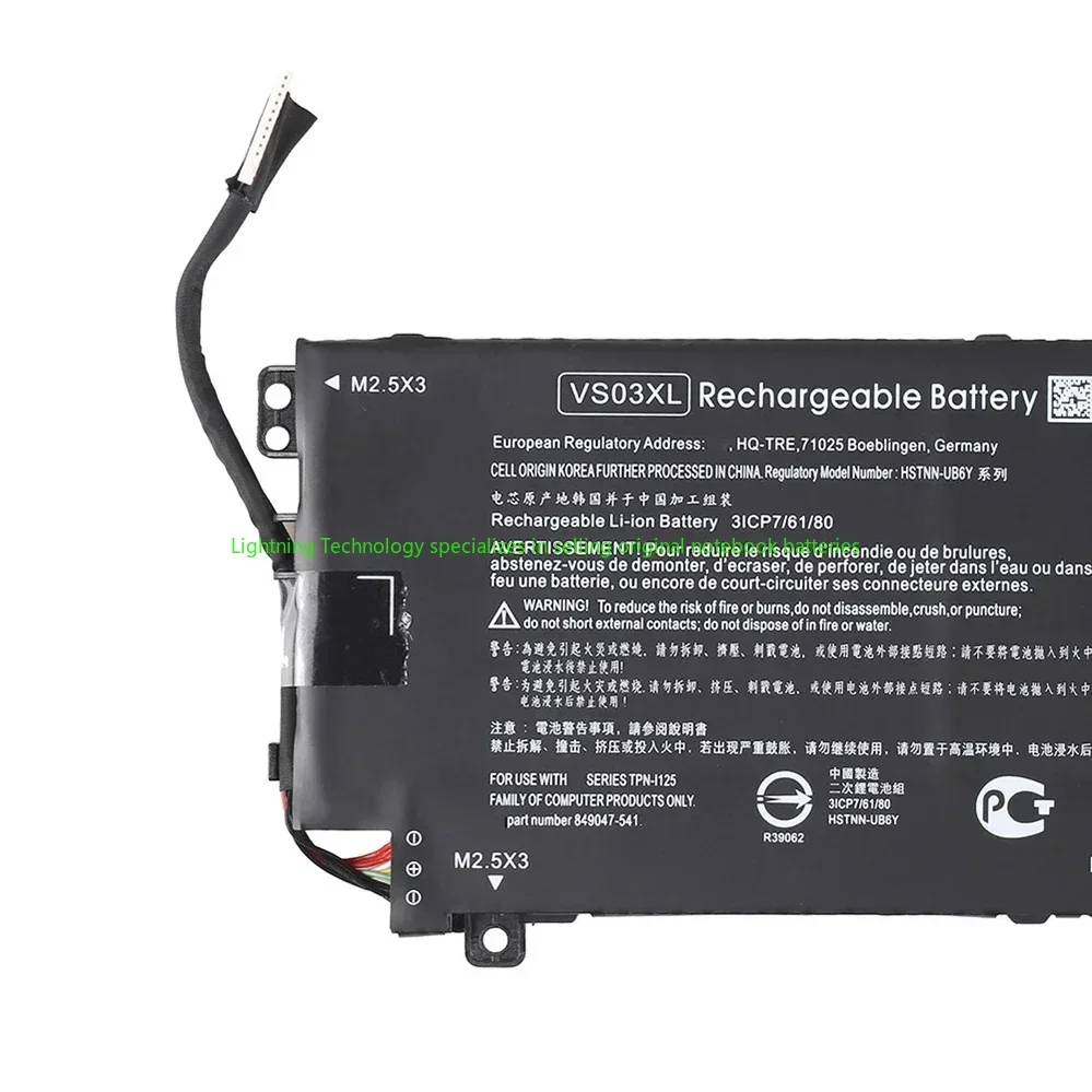 Batería Original para portátil VS03XL 11,55 V 52Wh para HP ENVY 15-AS000 15-AS001 849047-541 849313-850 - imagen 4
