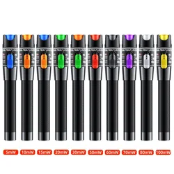 Localizador visual de fallos VFL, herramienta FTTH, probador tipo pluma láser óptica, 60mw, 70mw, 80mw, 100mw, detector de luz roja, adaptador de FC-LC