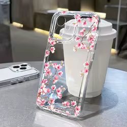 Funda Transparente iPhone con Arte Floral Brillante – Antigolpes