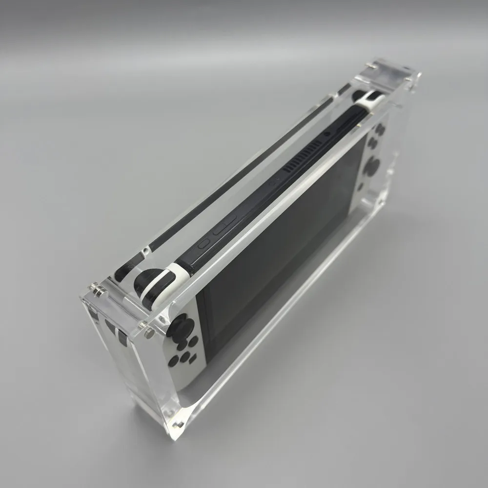 Caja de almacenamiento de consola con cubierta magnética acrílica de alta transparencia para Nintendo Switch OLED - imagen 4