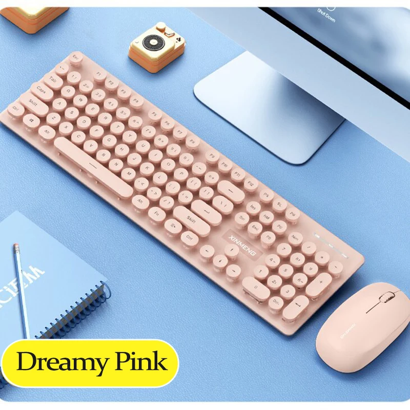 UTHAI N600 2,4G Oficina negocios niños y niñas personalidad teclado ratón inalámbrico Punk sensación mecánica teclado ratón conjunto - imagen 3