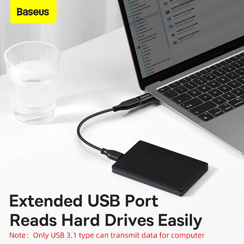 Adaptador Baseus USB-C a USB-A – 10Gbps OTG - imagen 5