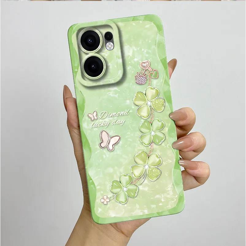 Para Oppo Reno 13F funda CPH2699 bonita funda de flores carcasa de protección completa de silicona suave para Oppo Reno13 F Reno13F 5G Fundas - imagen 2