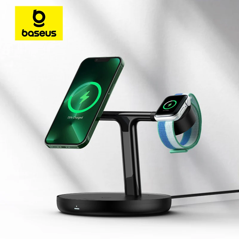 Baseus Cargador Inalámbrico Magnético Soporte Multi para iPhone