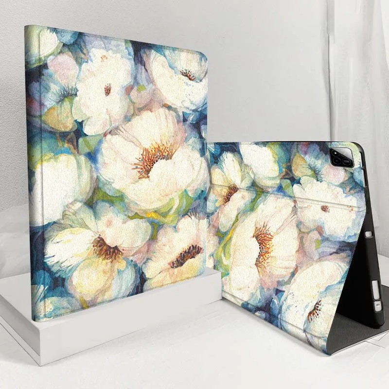 Pintura artística hermosas flores para Xiaomi Redmi Mi Pad 2 4 5 6 6s 7 8 11 12,5 12,4 11,2 8,7 SE Pro Plus Max funda para tableta - imagen 4