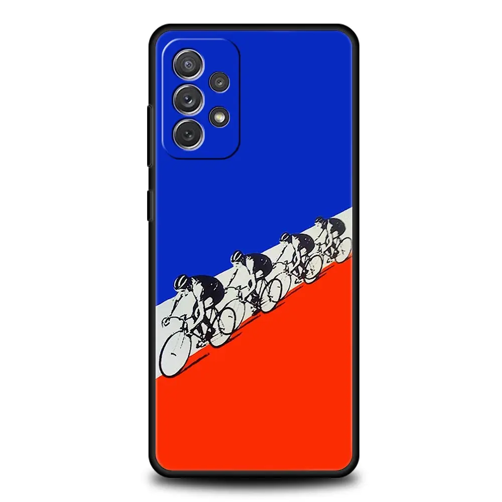 Funda de teléfono para ejercicio de bicicleta francesa, funda para Samsung A51 A71 A21S A17 A11 A15 A25 A23 A33 A53 A73 A07 A03S A05S A13 A35 A55 5G - imagen 3