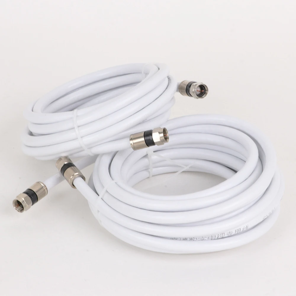 Cable Coaxial RG6 de 0,2 M-30M, Cable Coaxial de 75 ohm con conector F, Audio, vídeo, TV, Cable Digital, antena de Internet y satélite - imagen 4