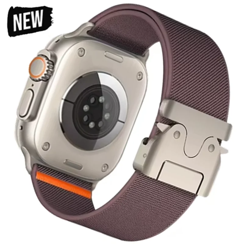 Correa de nailon para Apple Watch Ultra 2 Band 49mm 10 9 8 7 45mm 41mm 44mm 46mm 42mm pulsera elástica trenzada para IWatch Series 6 SE
