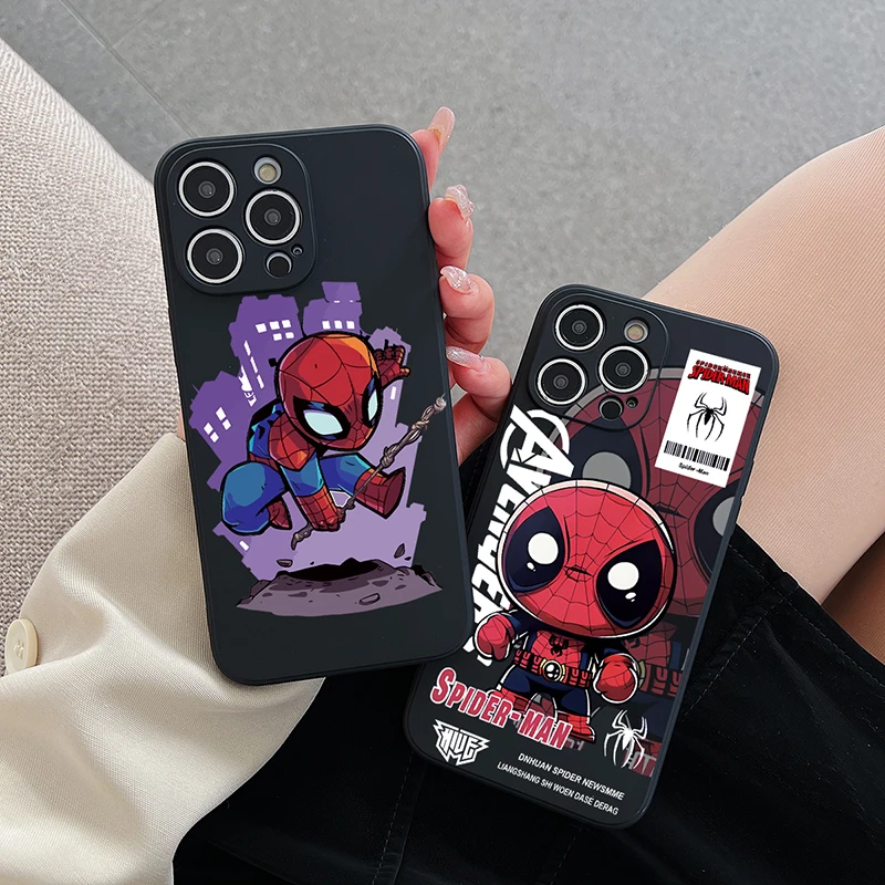 Funda de Tpu con dibujos de Spider Man para POCO M6 M4 X4 X3 X6 F5 M3 Pro M5S F3 F4 GT Redmi 12C 13C Xiaomi Mi 11T 12T 13T Pro - imagen 4