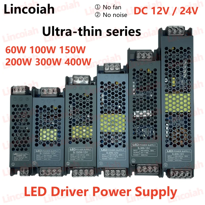 Fuente Alimentación LED 12V/24V Ultrafina Universal 60W-400W - imagen 2