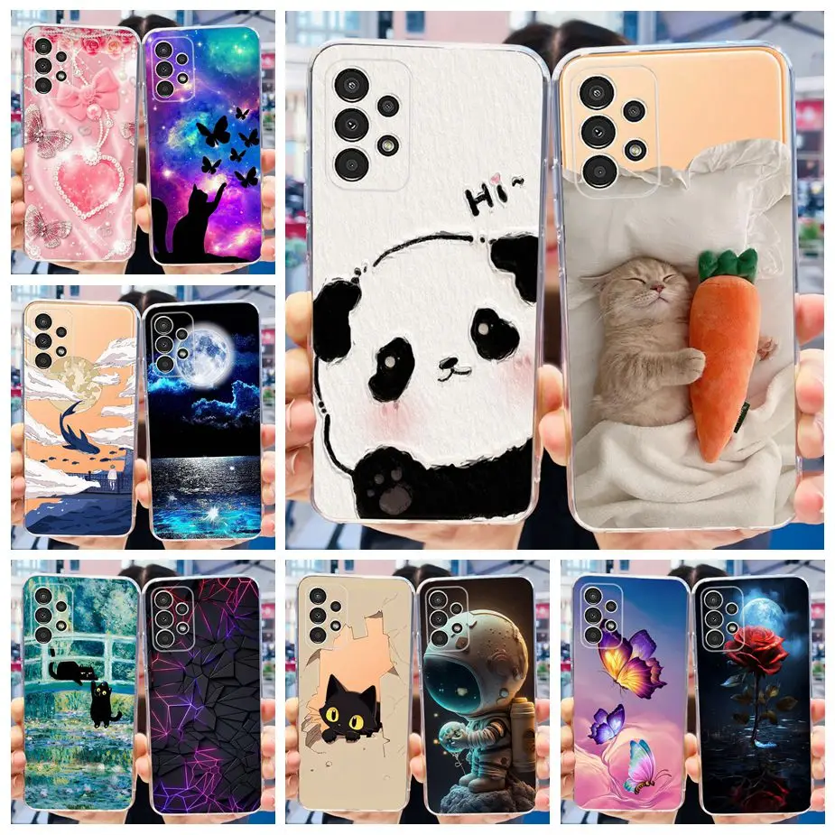 Funda de silicona transparente para Samsung Galaxy A13, A23, A33, A53, 5G, TPU suave, bolsas