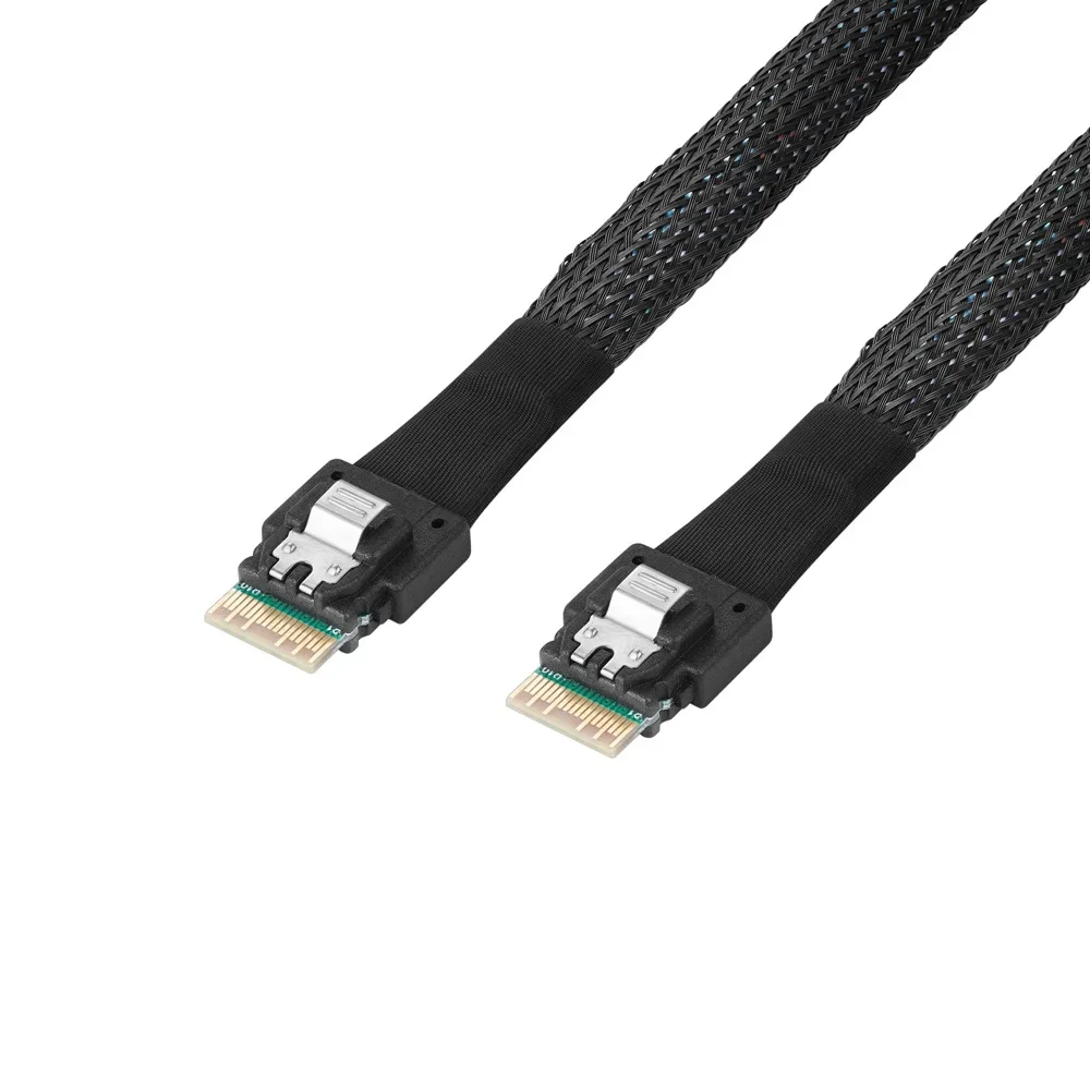 SFF-8654 Slim SAS Target a PCI-E Slimline SAS 4,0, SFF-8654, 4i, 38 Pines, Mini Cable SAS - imagen 3