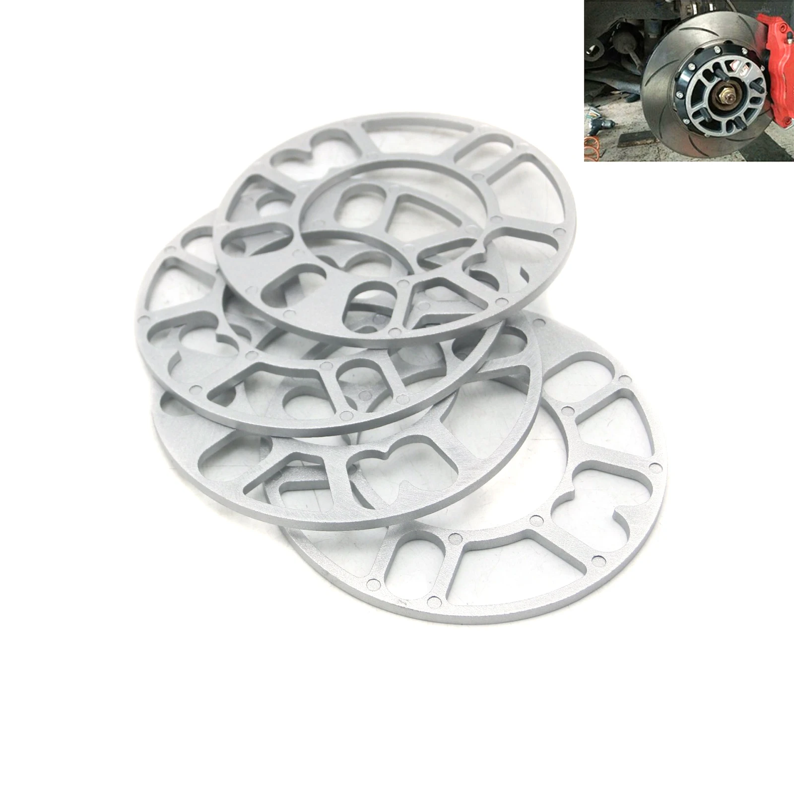4 unids/set de cuñas espaciadoras de rueda de coche universales de aleación de aluminio, placa de 5mm apta para 4x100 4x114,3 5x100 5x108 5x114,3 5x120, accesorio para coche - imagen 3