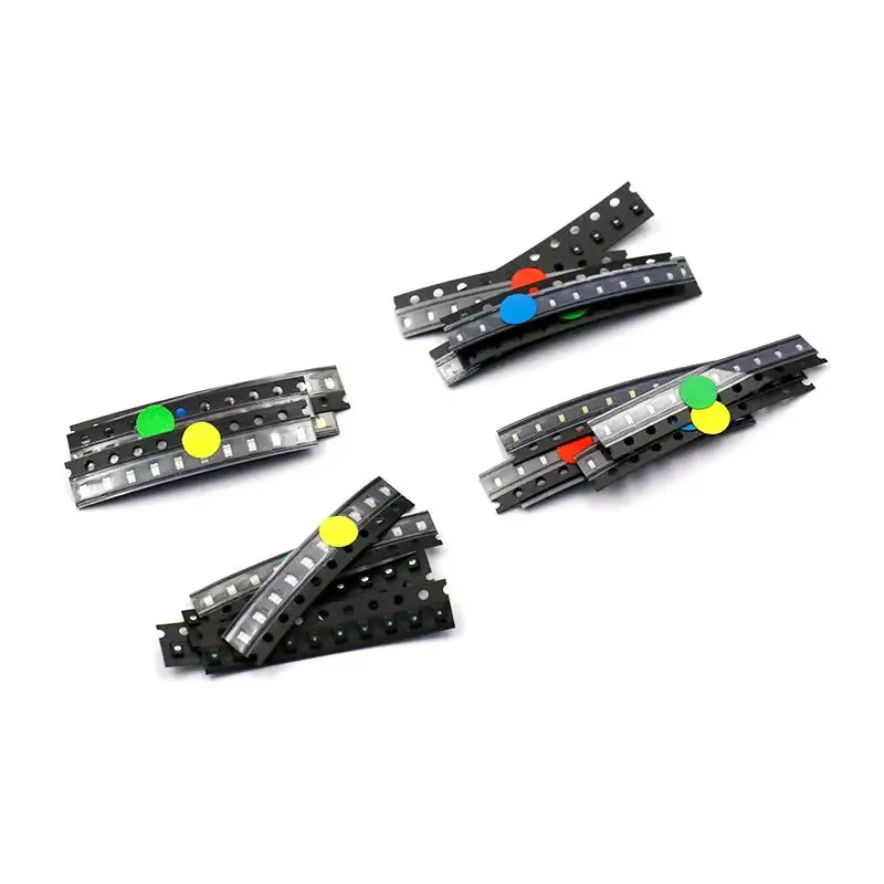 50 Uds. 5 tipos cada una con 10 piezas 0805 0603 SMD LED componentes de diodo emisor de luz paquete rojo, azul, verde, amarillo y blanco - imagen 3