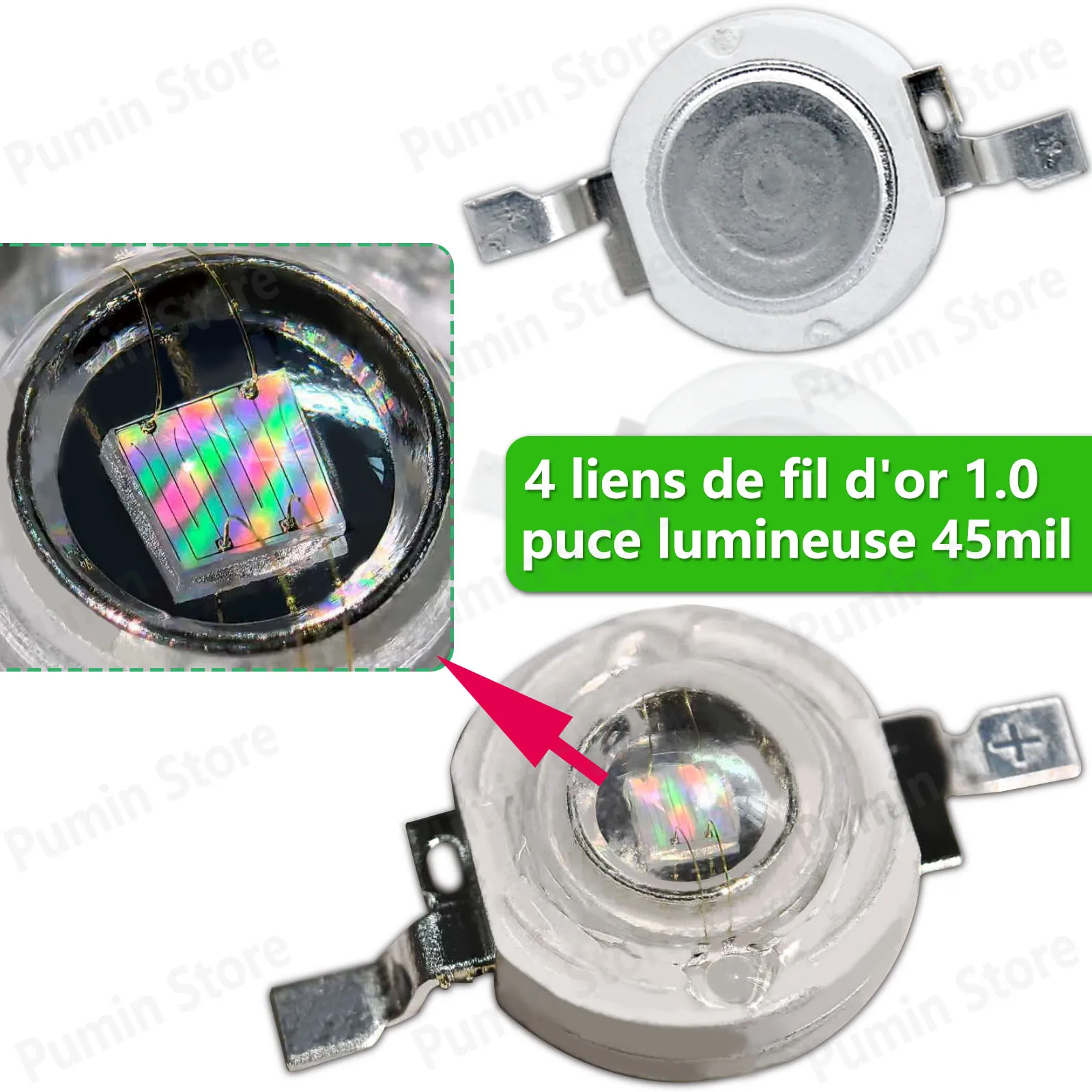 2-100 Uds. Cuentas de lámpara LED UV de alta potencia 3w cuentas de lámpara de chip LED 3V chip de luz púrpura luz UV linterna esterilización lámpara de uñas