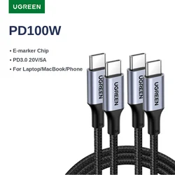 UGREEN Cable USB C PD100W - Carga rápida Samsung S26 iPhone MacBook