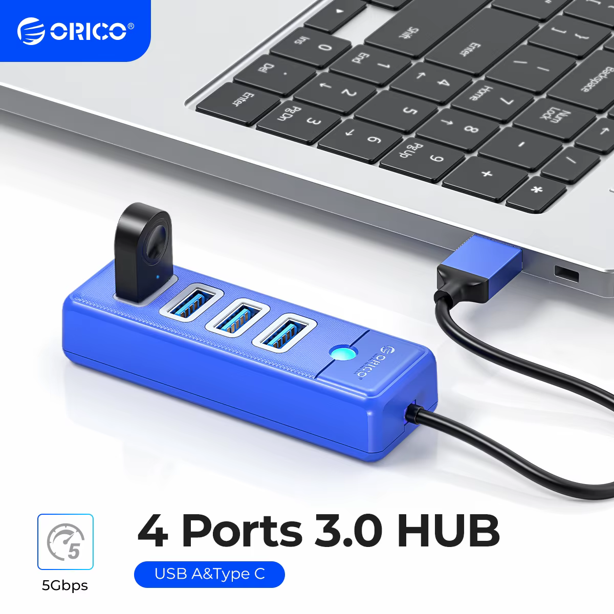 Hub USB 3.0 ORICO OTG Multicolor para PC y Móviles - imagen 4