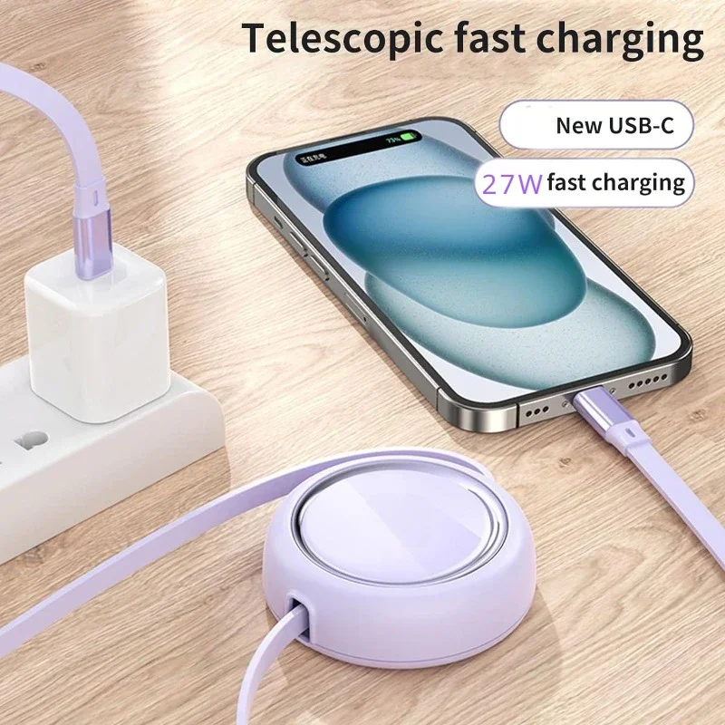 Cable USB C PD 27W para iPhone 14 13 12 11 Pro Max Xs 8 Plus Cable 3A Cable de carga rápida Cable de datos tipo C para iPhone 6 7 8 - imagen 4