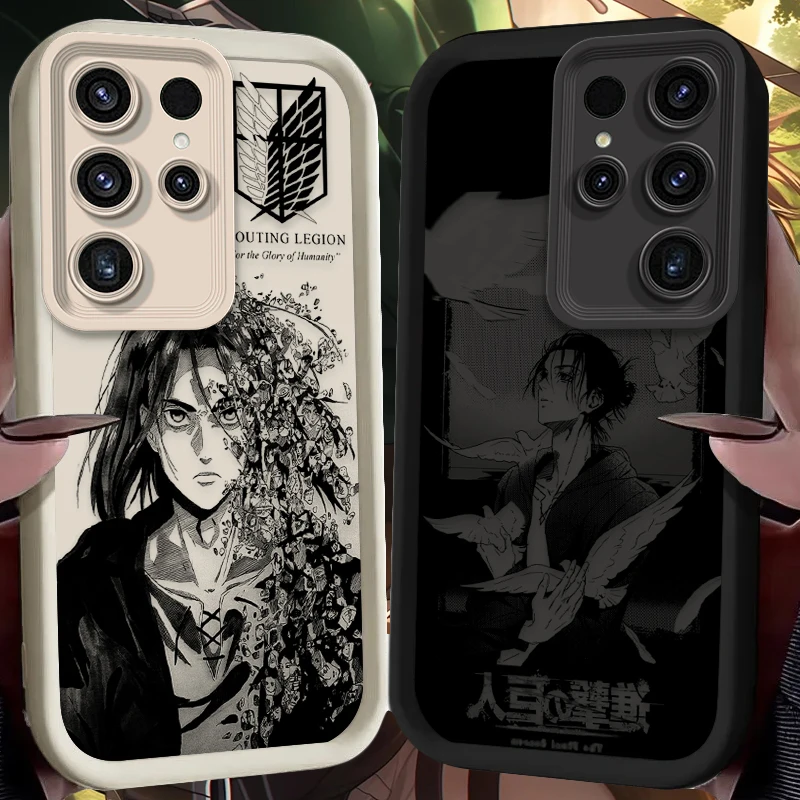 Funda blanda Attack on Titan Eren para Samsung Galaxy S24 S23 S25 Ultra S22 S21 Plus FE A56 A36 A26 A16 A06 A15 A25 A35 A55 5G - imagen 2