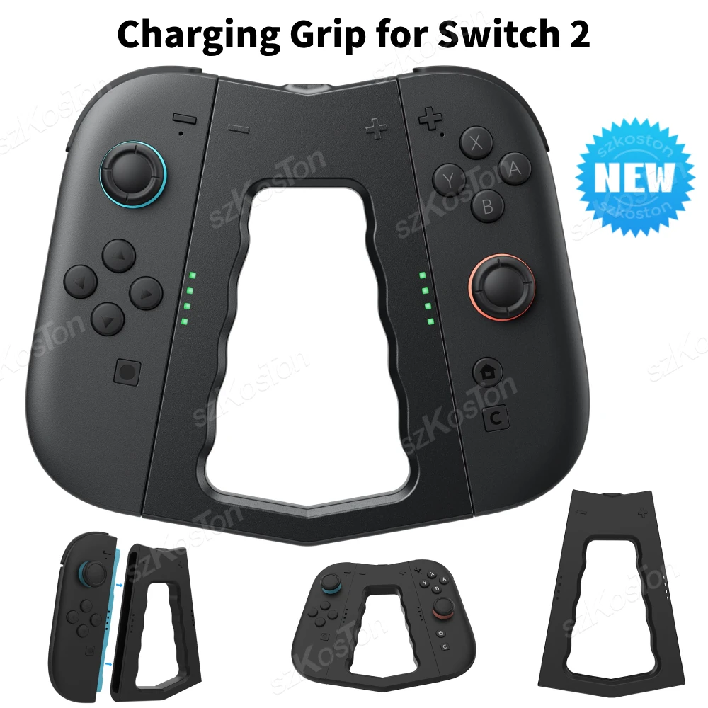 Empuñadura de carga magnética Compatible con Switch 2 JoyCon, mango de cargador ergonómico para controlador Switch2, accesorios de juegos