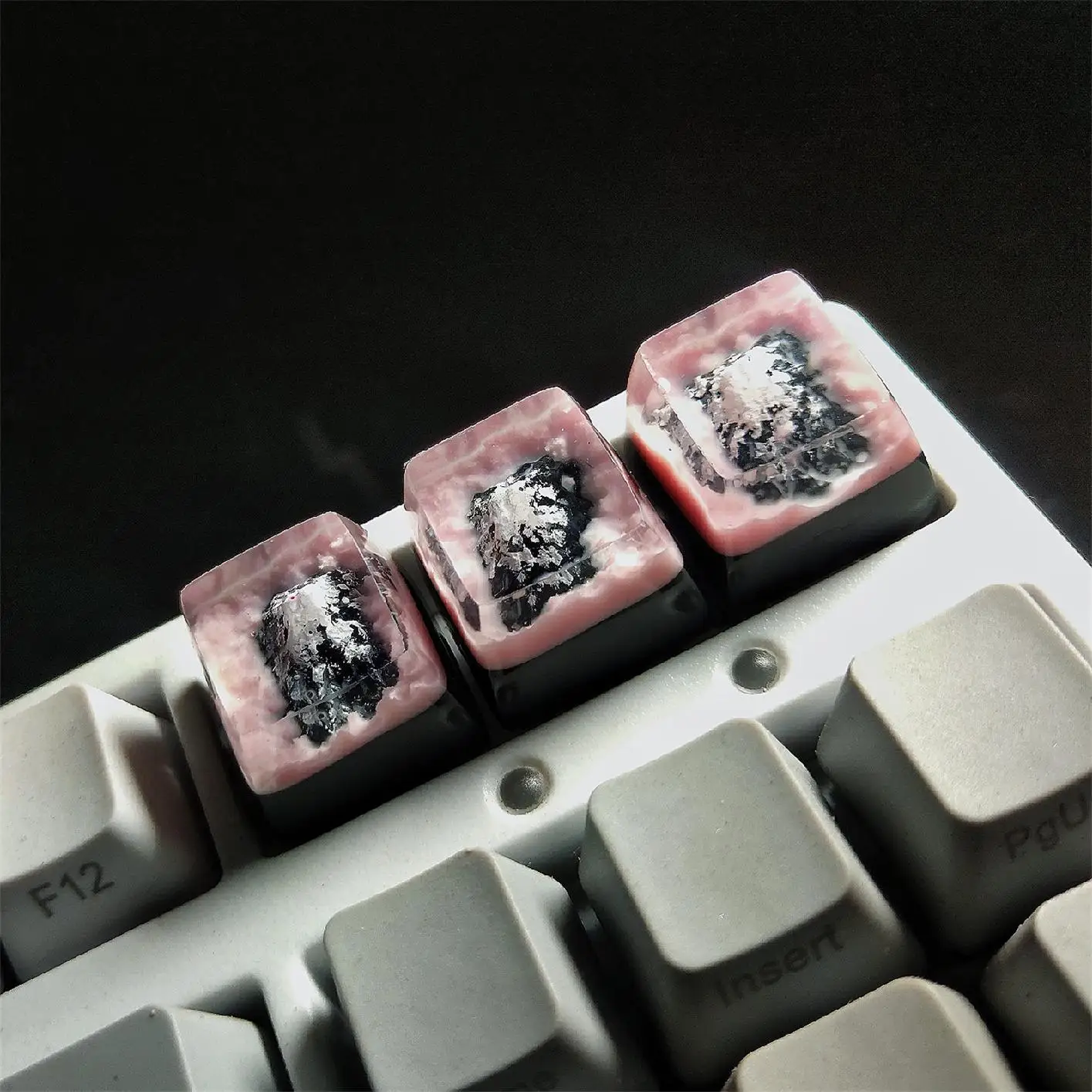 Sakura Mount Fuji Artisan Resin Keycaps para teclado mecánico retroiluminado para GK64 61 Anne Pro 2 AK87, PC Gamer, teclas personalizadas 1u - imagen 4