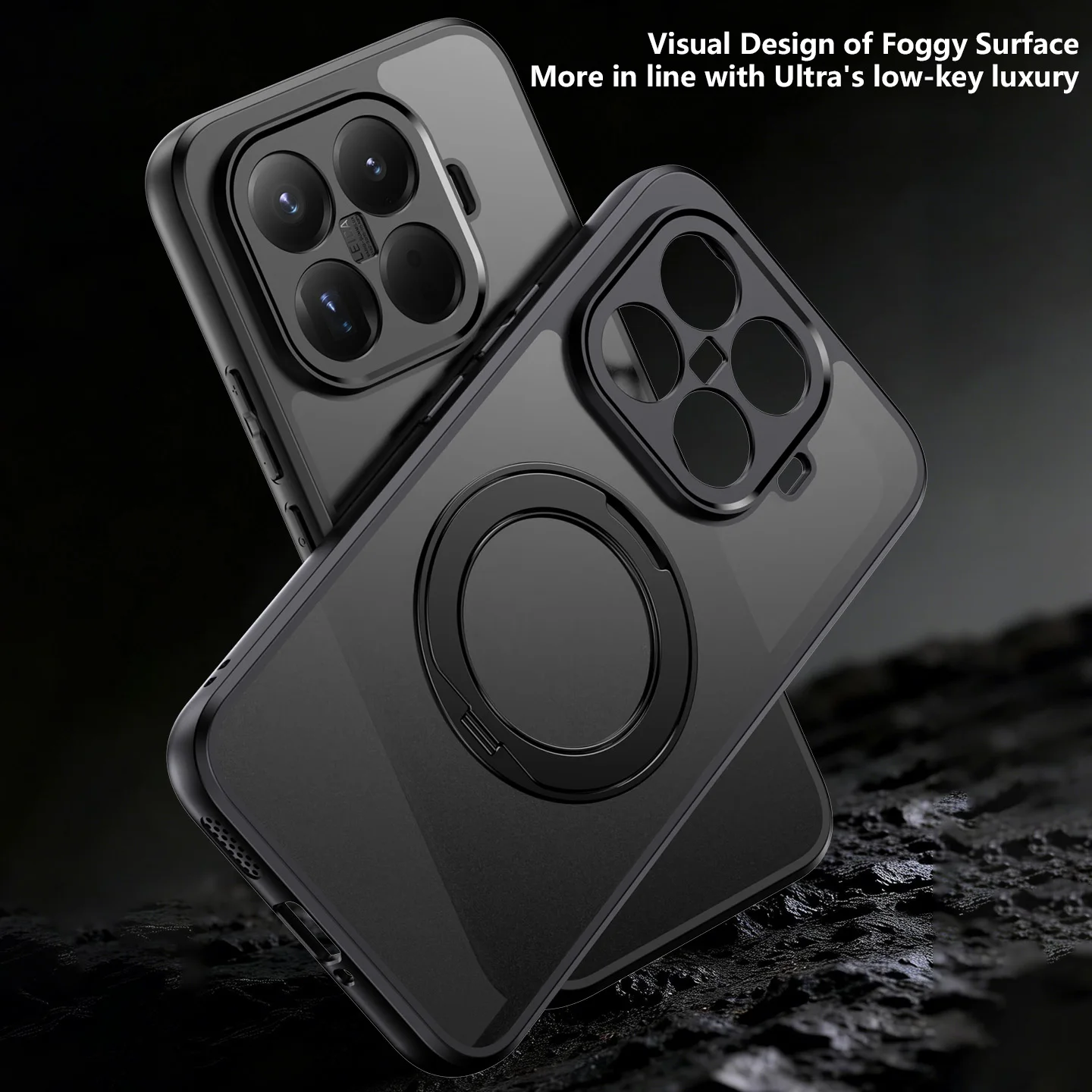 Para Xiaomi Mi 15T Pro funda dura con soporte de anillo funda protectora trasera magnética MagSafe para Xiaomi Mi 15T 14T Pro Shell - imagen 3