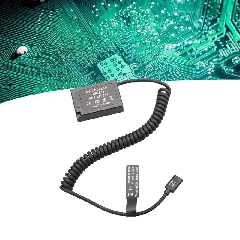 Acoplador simulado de ACK-E18 LP-E17 para cámara, adaptador de batería para Canon 850D, 800D, 760D, 750D, 77D, T6I, T6S, T7I, X9I, RP, piezas - imagen 4